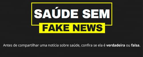Ministério da Saúde lança campanha de combate às fake news 