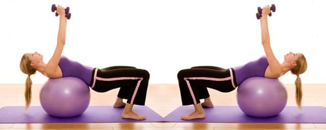 Pilates com bola e a coluna