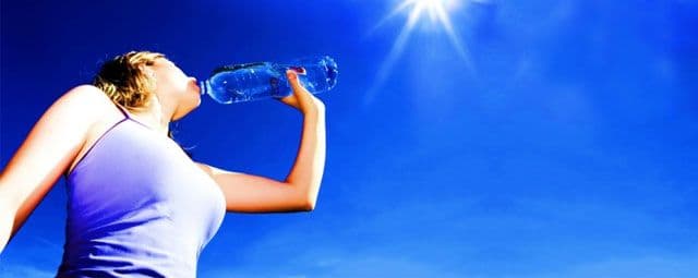 A desidratação e tempo quente