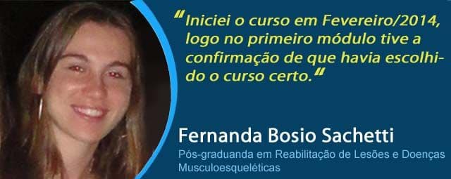 Aluna recomenda curso de Pós em Reabilitação de Lesões e Doenças Musculoesqueléticas